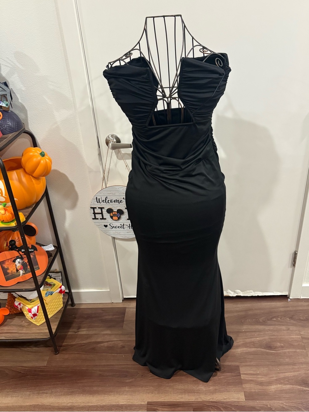 Beautiful Fashion Nova Black Ruched Cutout Maxi Dress - Picture 2 of 11